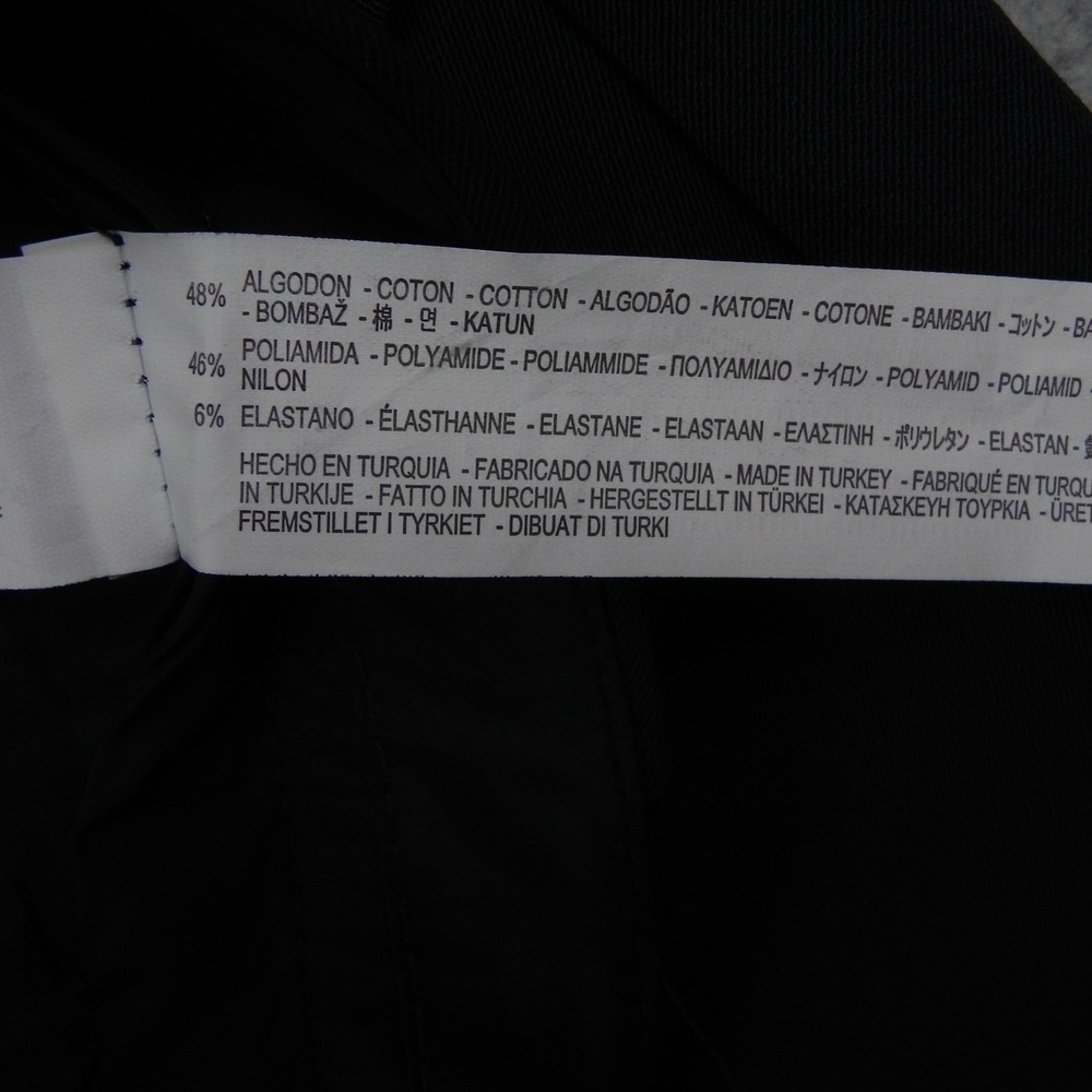 Zara Man Pants Mens 36 Basic Khaki Chino Business Casual Flat Front Navy Blue - Picture 6 of 13